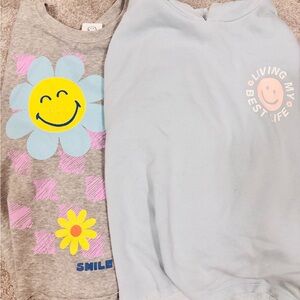 Smiley Kids' Gray and Blue Tops Set